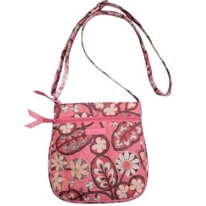 Vera Bradley Double Zip Hipster Purse in Blush Pink